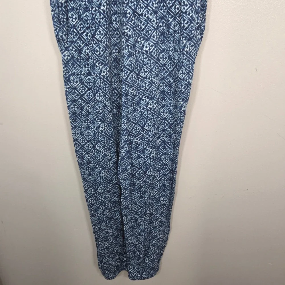 Polo Ralph Lauren Girls Romper Jumpsuit M 8-10 Blue Printed Cotton One Piece